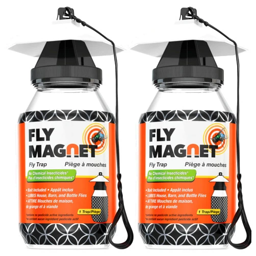 SEWANTA Outdoor Fly Trap [2 Pack] Fly Traps Outdoor with Dissolvable Non-Toxic Bait - Controls Flies for Patios, Hanging Fly Traps with Tie Included