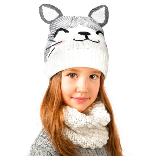 Catalonia Kids Knit Hats, Warm Toddler Winter Hats, Cute Beanies Hat Cap for Boys Girls Aged 6-10, Gifts Idea For Christmas