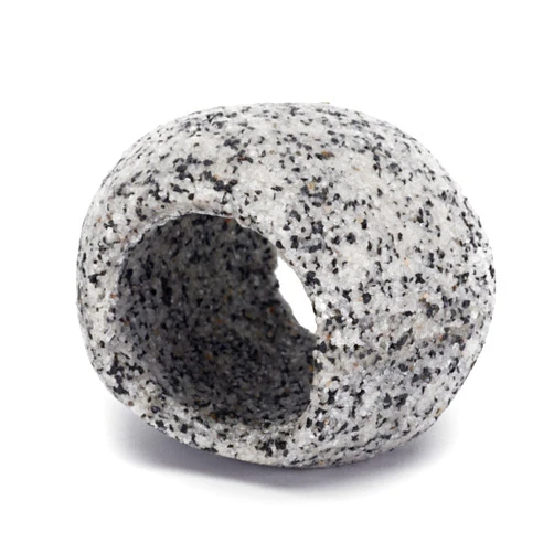 Penn-Plax Deco-Replicas Granite Aquarium Ornament & Hideaway – Realistic Stone Appearance – Safe for Freshwater and Saltwater Tanks – Small Size, White (RR1071)