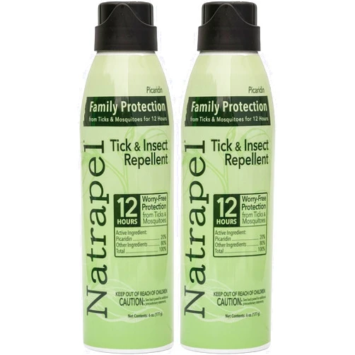 Natrapel Tick & Insect Repellent Eco-Spray - Bug Spray with 20% Picaridin - Family Protection Against Mosquitoes, Ticks & More - Up to 12 Hours of Protection - 6 oz (2 Pack)