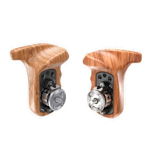 SmallRig Left-Side Wooden Grip with Rosette, Right Side Wooden Grip with Rosette