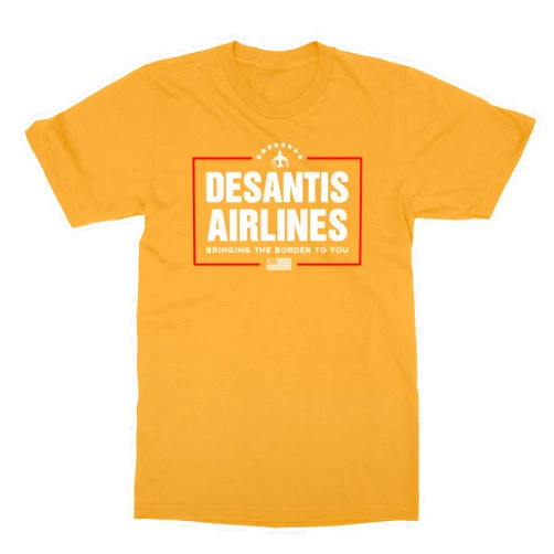 LES TRICOT Desantis Airlines Flights Bringing The Border to You Unisex T-Shirt
