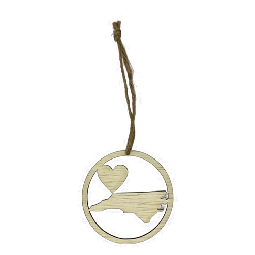 Handmade North Carolina Ornament - North Carolina Love
