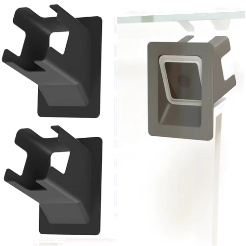 Teccle Angled Window Mount for Wyze Cam V4 OG V3, Tilts 20 Degrees in All Directions, Through Window Use Cam v4 Cam OG (Black, Pack of 2)