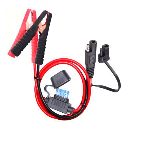YETOR 10AWG Battery Alligator Clips,SAE Quick Release Adapter to Alligator Clips with 2FT,SAE Clip Connectors Extension Charging Cable for Cars Motorcycles