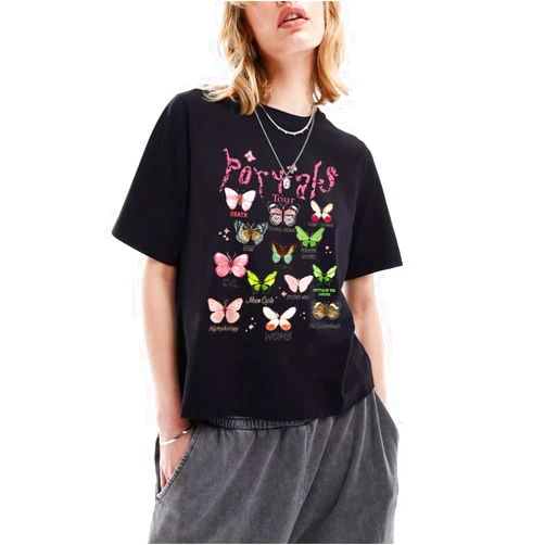 Enttgo Concert Portals Tour 2024 Shirt Butterflies Full Albums Singer Shirt Cotton Fashion Women Men Soft Shirts