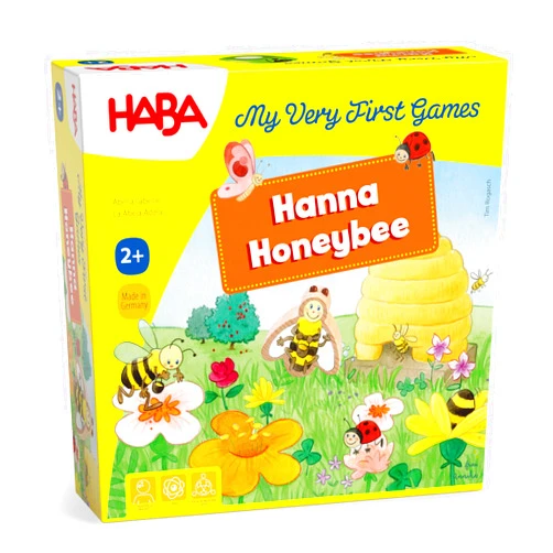 HABA My Very First Games - Hanna Honeybee - 2 Cooperative Color Games & Learning Toys for Toddlers 2-4 Years, Preschool Kids Games (Made in Germany)