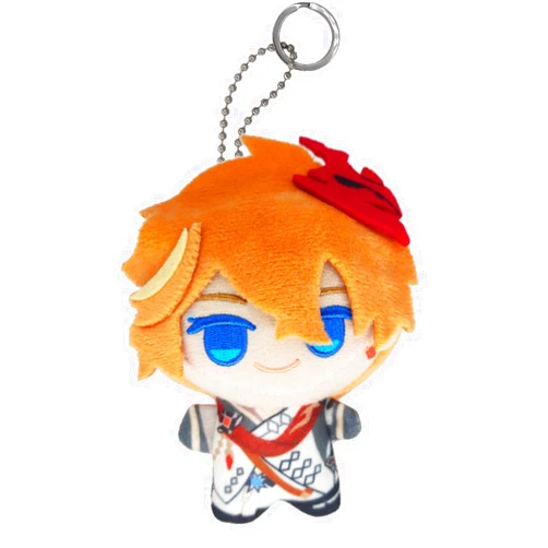 KOOLIYA Small Size Genshin Impact Figure Plush Doll - Tartaglia (4 inch), Keychain Anime Figure Soft Stuffed Gift for Game Fans