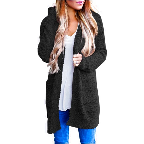 MEROKEETY Women's Long Sleeve Soft Chunky Knit Sweater Open Front Cardigans Outwear Coat