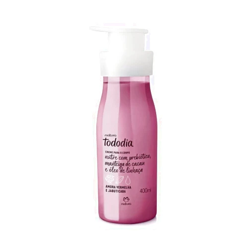 natura - Linha Tododia (Amora Vermelha e Jabuticaba) - Creme Hidratante Nutritivo Para o Corpo 400 Ml - (Red Berries and Jabuticaba - Nourishing Body Moisturizing Cream 13.52 Fl Oz)