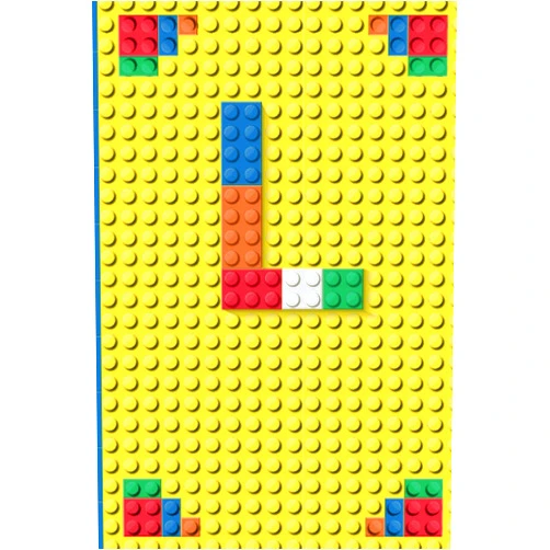 Pearl Press Brick Blocks Note Book - Initial 'L' - Size 6