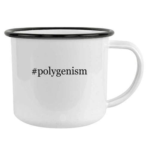 Molandra Products #polygenism - 12oz Hashtag Camping Mug Stainless Steel, Black