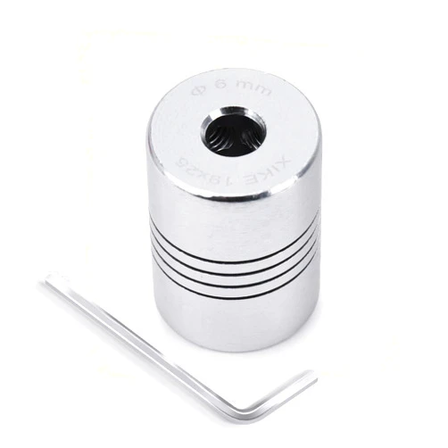 XIKE 1PCS 6mm to 7mm Shaft Coupling 25mm Length 19mm Diameter Stepper Motor Coupler Aluminum Alloy Joint Connector for 3D Printer CNC Machine DIY Encoder