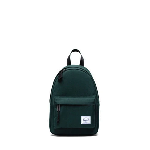 Herschel Classic Mini Backpack - Small Backpack for Women, Durable Womens Mini Travel Backpack w/Zippered Stash Pocket, 6.5L, Darkest Spruce