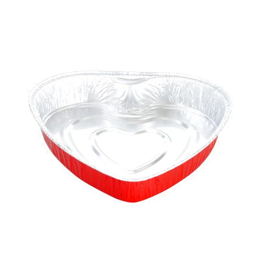 KitchenDance.com KitchenDance 8 Inch Disposable Heart Shaped Aluminum Cake Pans Without Lids - Heart Shaped Cake Tins for Baking - Romantic Heart Shaped Foil Pans Ideal for Valentine's Day & Special Occasions - 339NL