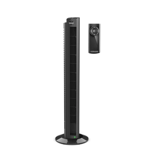 Vornado OZI42DC Tower Fan with Remote and Timer, Oscillating Standing Fan for Bedroom, Variable Speed for Precise Control, Energy Saving Design for Whole Room Cooling, Indoor Floor Fan, Black