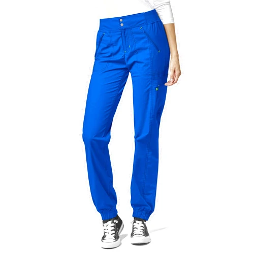 WonderWink WonderFlex Women's 5908 Utility Cargo Zip Jogger Pant (Royal, Small Petite)