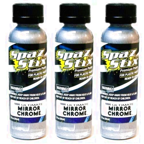 Spaz Stix 3X SZX10000 COMBO 3x Ultimate Mirror Chrome Airbrush Paint Lexan INCLUDES CHICAGOLAND RC COUPON