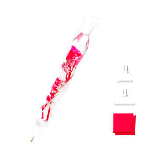 RECORDARME Diamond Art Pen, Resin Diamond Painting Pen Tools Accessories, Ergonomic Design Shiny Diamond Dot Pens(Pink Dried Flowers)