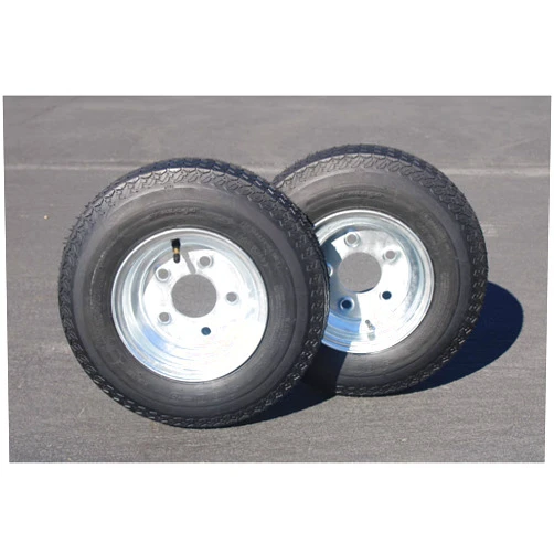 Antego Tire & Wheel Antego Tire and Wheel (Set of 2) 4.80-8 Tire and Wheel Assemblies, Galvanized 5 Lug Trailer Tires and Wheels, 6 Ply, Load Range C