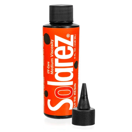 SOLAREZ Fly Tie UV Cure Resin - Medium Formula (2 oz.) Fly Tying, Fly Fishing, Perfect for Building Coating Fly Tie Bodies and Creating Deep Protective Gloss - Made in The USA