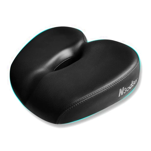 N3od3er Comfortable Bicycle Saddle for Exercise and Road Bicycle Oversized Comfort Seat for Stationary Extra Wide Replacement Padded Bike Saddle Cushion for Women and Men (Noseless)