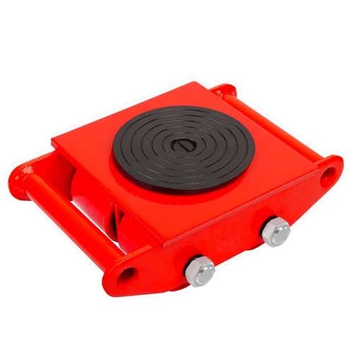 XCFDP Machine Skates, 6T Machinery Skate Dolly, 13200lbs Machinery Moving Skate, Machinery Mover Skate with 360° Rotation Cap, Heavy Duty Machine Dolly Skate for Industrial Moving Equipment, Red, 1pc