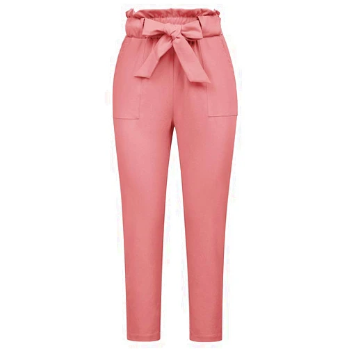 GRACE KARIN Women's Paper Bag Waist Pants Slim Fit Casual Office Pencil Pants