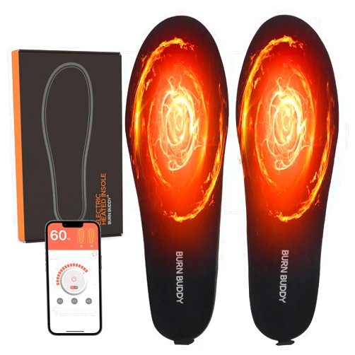 Tiptop Home Heated Insoles, APP Control Heated Insoles for Women Men, 5000mAh Rechargeable Foot Toe Warmer Insoles, Electric Heated Shoes Insoles for Hiking Camping Skiing Hunting Outdoor Work, Thermal Insoles