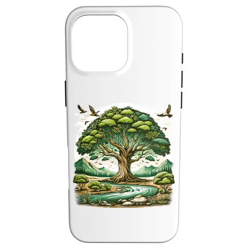 EcoEssence Tranquil Arboreal Design - Timeless Nature Art Case for iPhone 16 Pro Max
