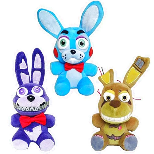 Ktveih 3pcs Springtrap Nightmare Bonnie Toy Bonnie plushies Set Stuffed Animal Doll Fan Made Plush Toy for Boy Girl Plush Gift