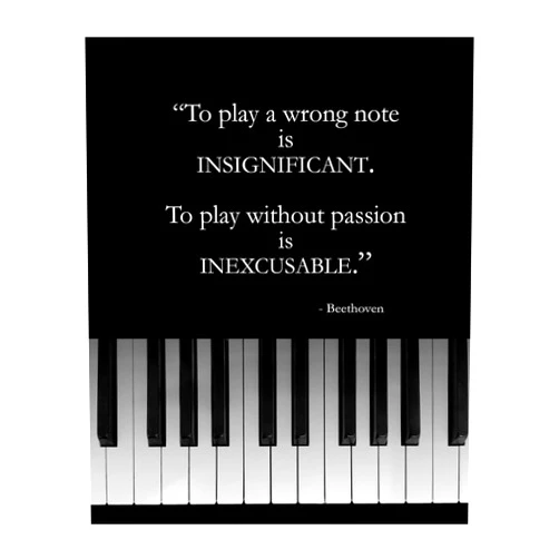 AMERICAN LUXURY GIFTS Playing w/o Passion is INEXCUSABLE - Motivational Wall Art, Encouraging Motivational Wall Decor Print With Beethoven Quotes Is For Wall Decorations For Home, Studio & Office Décor. Unframed-8x10