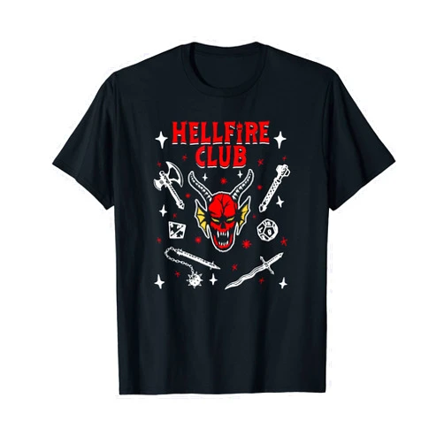 Stranger Things 4 Hellfire Club Icon Collage T-Shirt