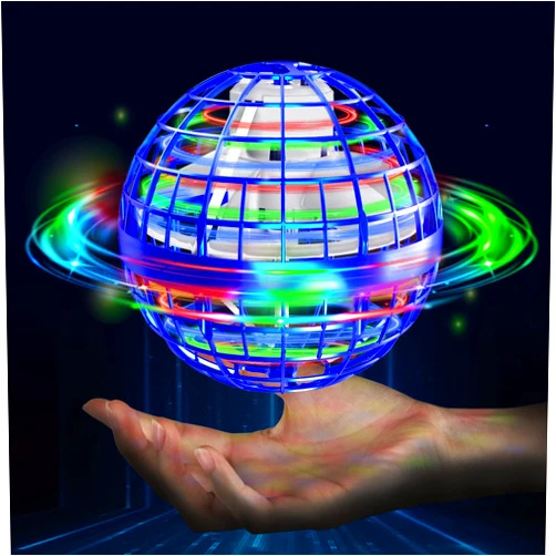 Semai Flying Orb Ball Toys 360°Rotating Soaring Hover Orb Boomerang Spinner Magic LED Light Flying Ball Toys Hand Controlled Spinning Drone Ball Safe for Kids Adults Indoor Outdoor