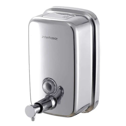 interhasa! Soap Dispenser Wall Mount 304 Stainless Steel Commercial Hand Soap Dispenser, Manual Liquid Gel Soap Dispenser for Bathroom