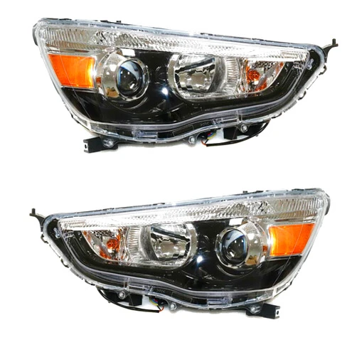 LYNICESHOP Front Headlight, Clear Headlight for Mitsubishi Outlander Sport 2011-2019 Halogen Headlights, Assembly Replacement Factory Headlamp (Driver + Passenger Side)
