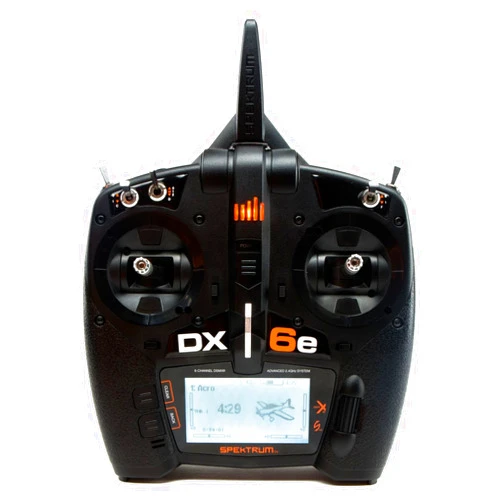 Spektrum DX6e 6-Channel DSMX 2.4GHz RC Radio Transmitter Only (No Receiver) with 250 Model Memory | Telemetry | Wireless Trainer Link, SPMR6655 , Black