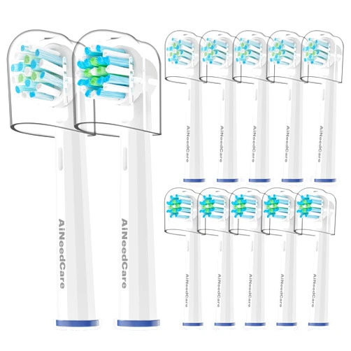 AiNeedCare Replacement Toothbrush Heads for Oral B Braun, 12 Pack Brush Heads Refill for Oral-B 7000, Clean, Oral B Pro 1000, 9600, 500, 3000, 8000, Vitality Plus