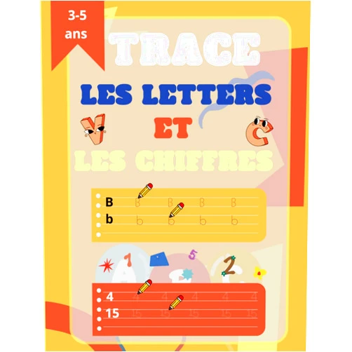 Taous Elhafid Trace les lettres et les chiffres 3-5 ans: Apprendre à écrire les chiffres de 0 à 20 En Chiffres et En Lettres, Cahier d'écriture pour maternelles,PS, MS, GS, et CP (French Edition)