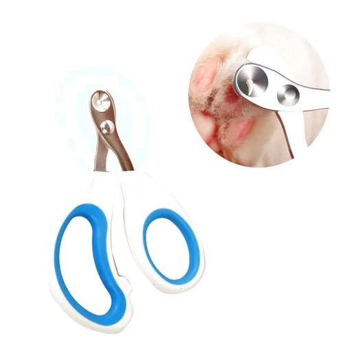 Trumoon Cat Nail Clippers/Trimmers - Kitten Claw Clippers for Indoor Cat and Samll Animals(2mm -White-Blue)