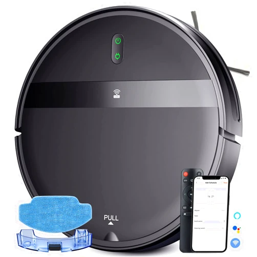 Kilgone Robot Vacuum and Mop Combo - WiFi/Alexa/App Scheduling, Smart Robotic Vacuum Cleaner, Ultra-Slim & Quiet, Tangle-Free, Auto Recharge, Ideal for Pet-Friendly Homes