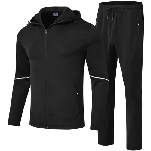 Rdruko Men's Track Suits 2 Piece Set Sweatsuits Jogging Workout Gym Warm Up Sportswear Suits with Hoodie