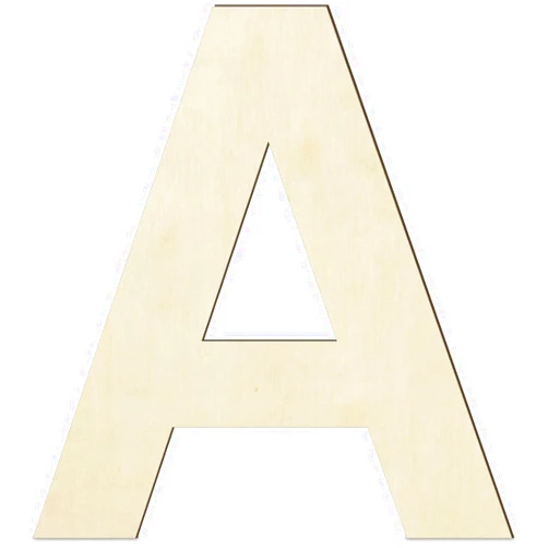 HGWOUY 12 Inch Unfinished Wooden Letter A, 1/4 Inch Thick Blank Wood Letters for Wall Decor DIY Crafts Project Birthday Wedding Christmas Decorations (A)