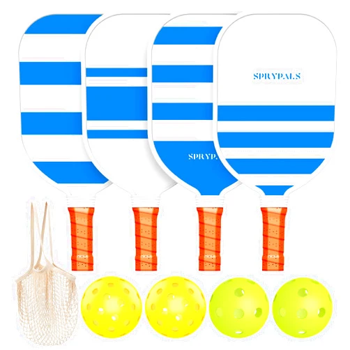 Sprypals Pickleball Paddles,USAPA Approved Pickleball Paddles Set Premium Pickleball Paddle, 4 Pickleball Balls & 1 Carry Bag Gifts for Women Men Beginners & Pros Players(Customized)
