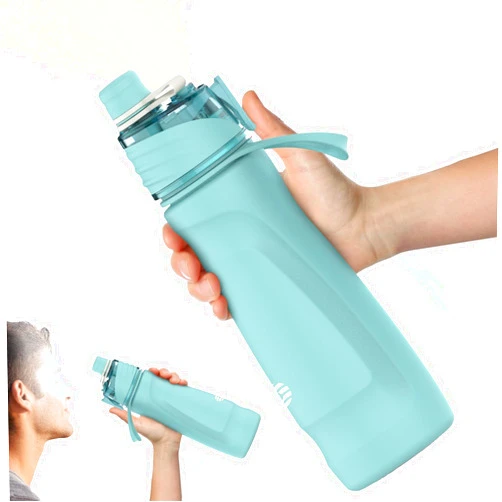 CUPYUOOU 24oz Insulated 2-in-1 Mist & Sip Stainless Steel Thermo Bottle for Hot/Cold Drinks, Sports Use