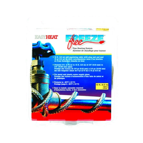 Easy Heat 10815 Freeze Free 15 ft. L Self Regulated Pipe Heating Cable, No Color
