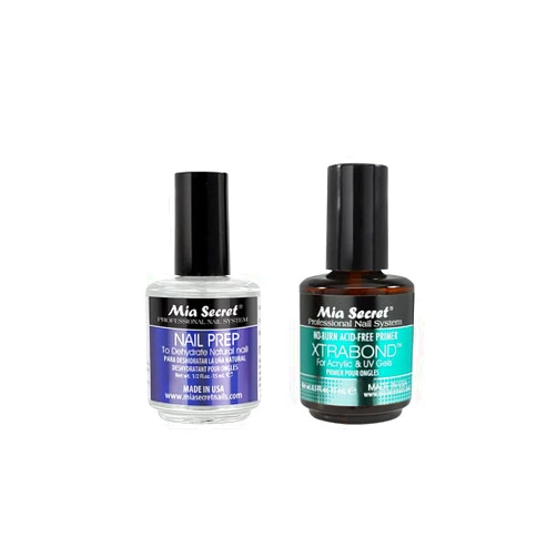 Mia Secret Professional Nail Prep pH Balance Dehydrator & XtraBond Acid-Free Primer 0.5 oz +