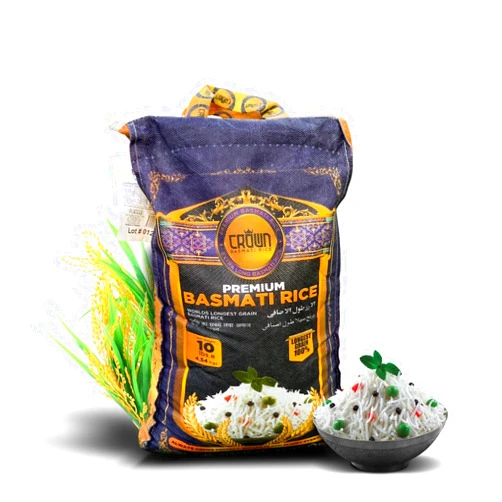 Crown Basmati Rice Crown Diabetic Friendly Extra Long Grain Premium White Basmati Rice 10lb - comes with lower Glycemic Index (G.I.) value 160 oz