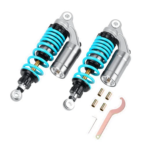 SEINECA 2PCS 11 Inch 280mm Universal Motorcycle Shock Absorbers Rear Suspension Compatible with Honda CB Yamaha Gokart(Blue).