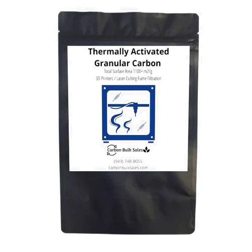 Carbon Bulk Sales Activated Carbon for 3D Printers, Thermaly Activated, Low-Dust GAC Charcoal for Laser Engraver, Carbon for Filter Refill (5 Pounds)